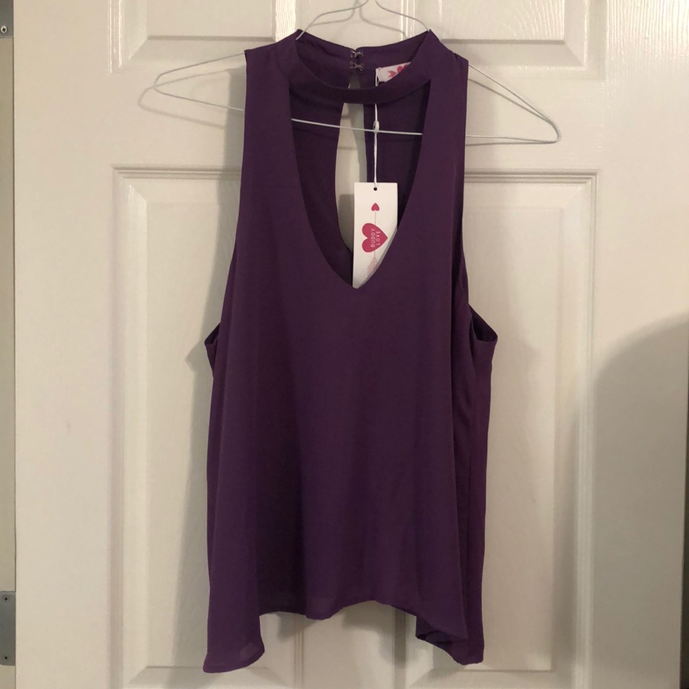 Buddy Love choker neck cutout top